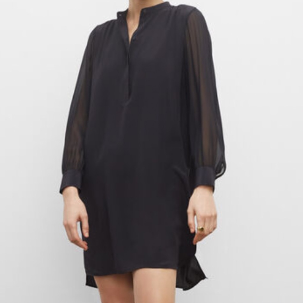 Club Monaco Popover Silk Tunic Dress